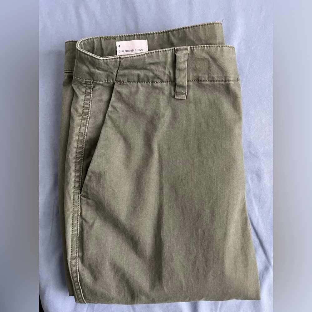 Gap Army Green Girlfriend Chino Pants